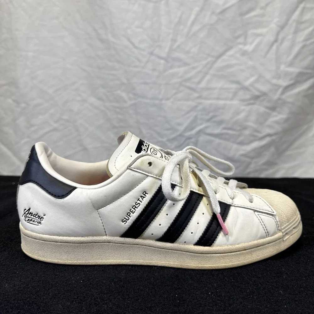 Adidas André Saraiva x Superstar Chalk White Black Size 9.5